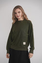 French Terry Sweatshirt with Logo - Khaki MOOD + ELLWI