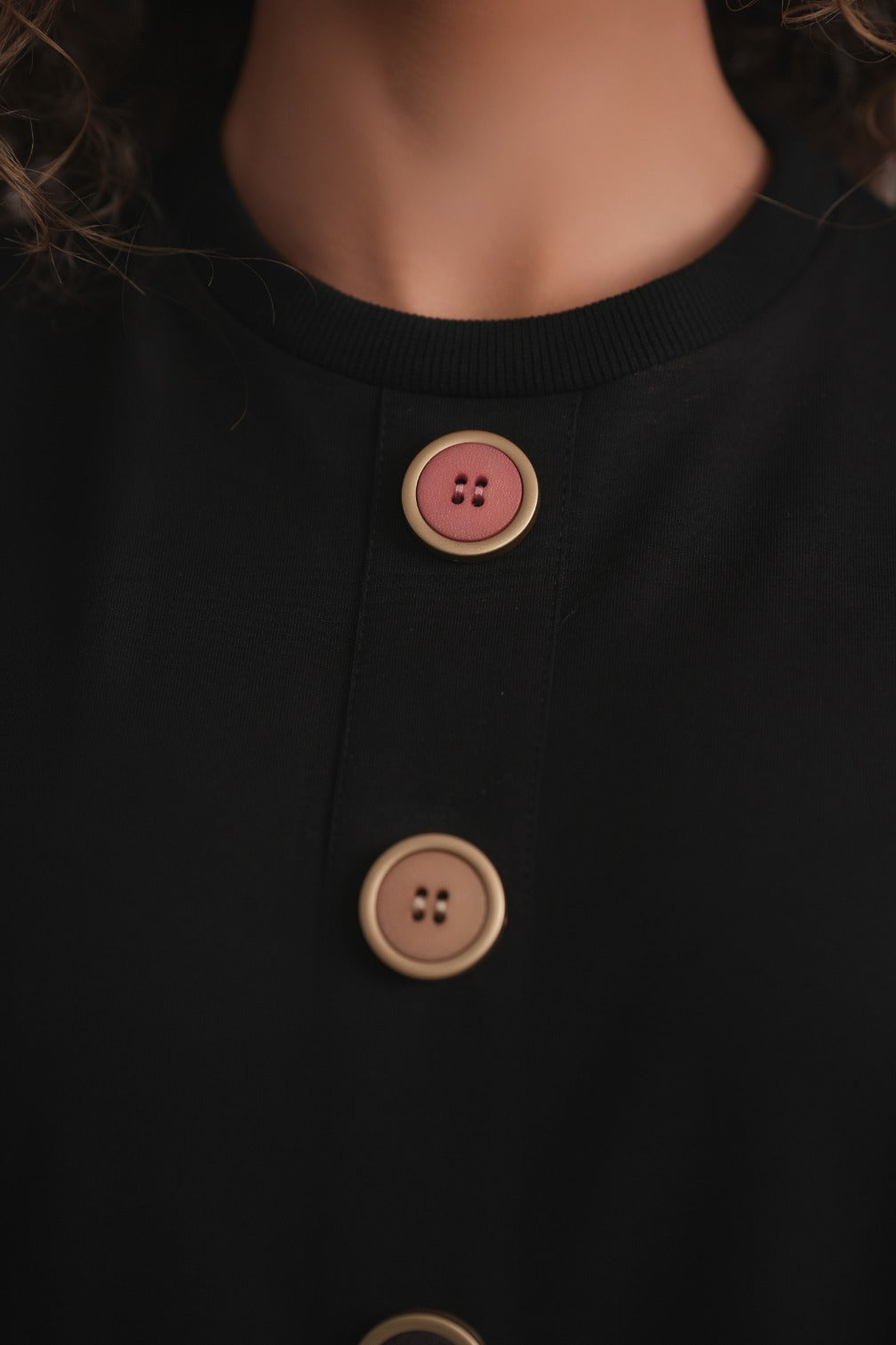 French Terry Button Sweatshirt MOOD + ELLWI