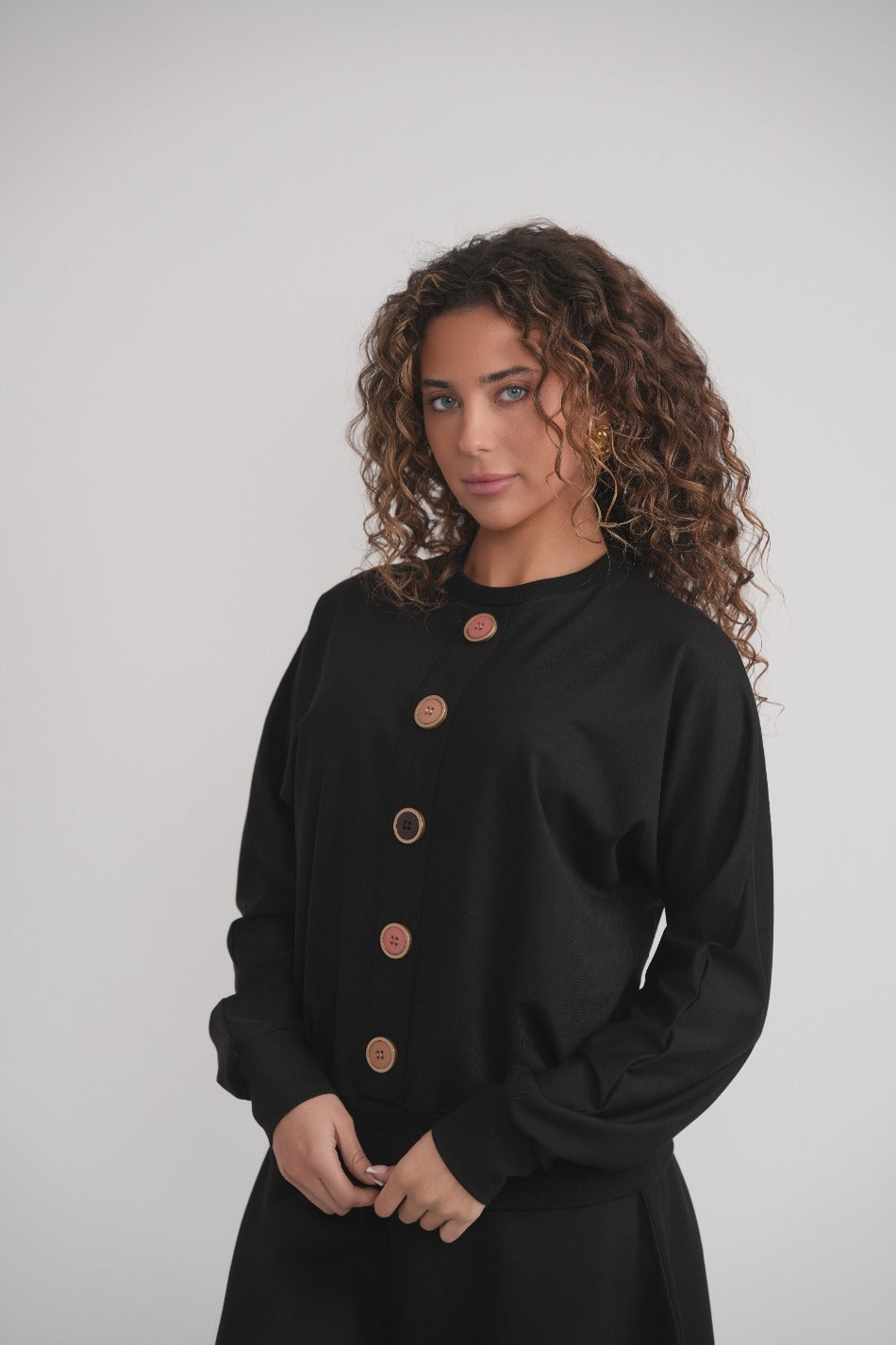 French Terry Button Sweatshirt MOOD + ELLWI