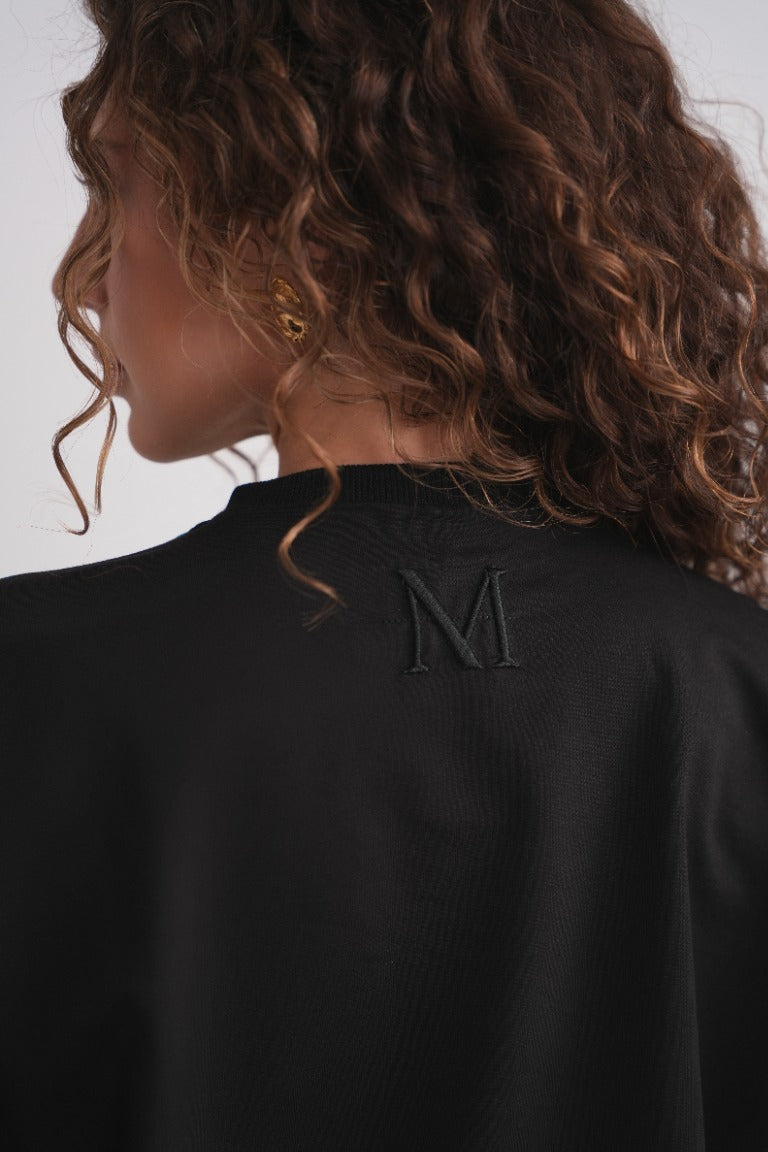 French Terry Sweatshirt with Blanket Stitch - Cobalt MOOD + ELLWI