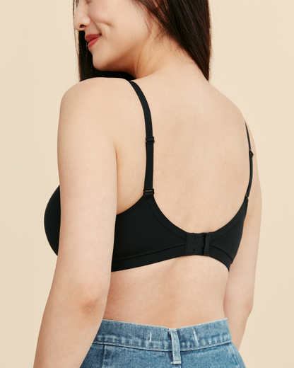Moonrise Pocketed T‑Shirt Bra - Black Meadow