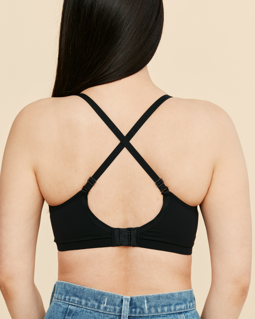 Moonrise Pocketed T‑Shirt Bra - Black Meadow