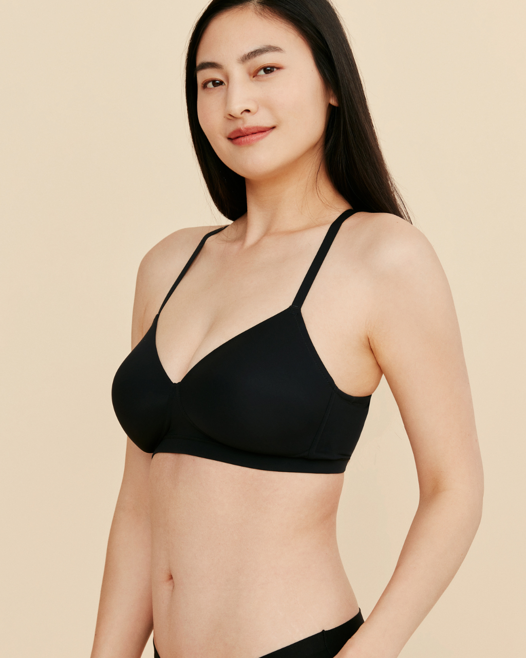 Moonrise Pocketed T‑Shirt Bra - Black Meadow