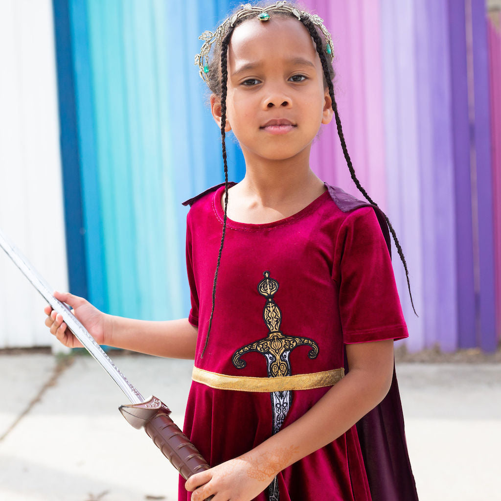 Sword and Cape Ballerina Style Short Sleeve Dress with Pockets Princess Awesome & Boy Wonder