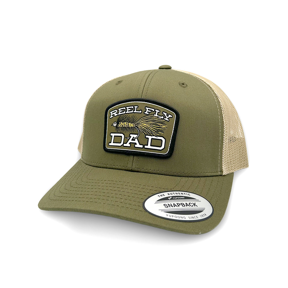 Reel Fly Dad (Woven Patch) Shield Republic