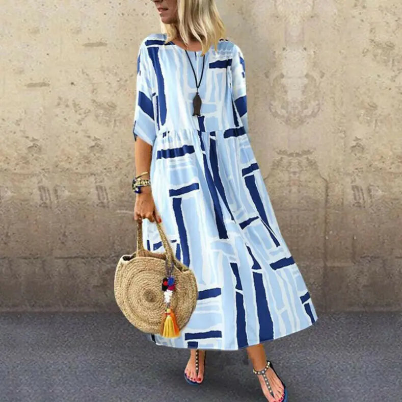 Plus Size Printed Women's Dress