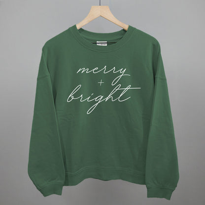 Merry And Bright White Script Ivy + Cloth
