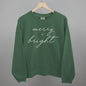 Merry And Bright White Script Ivy + Cloth