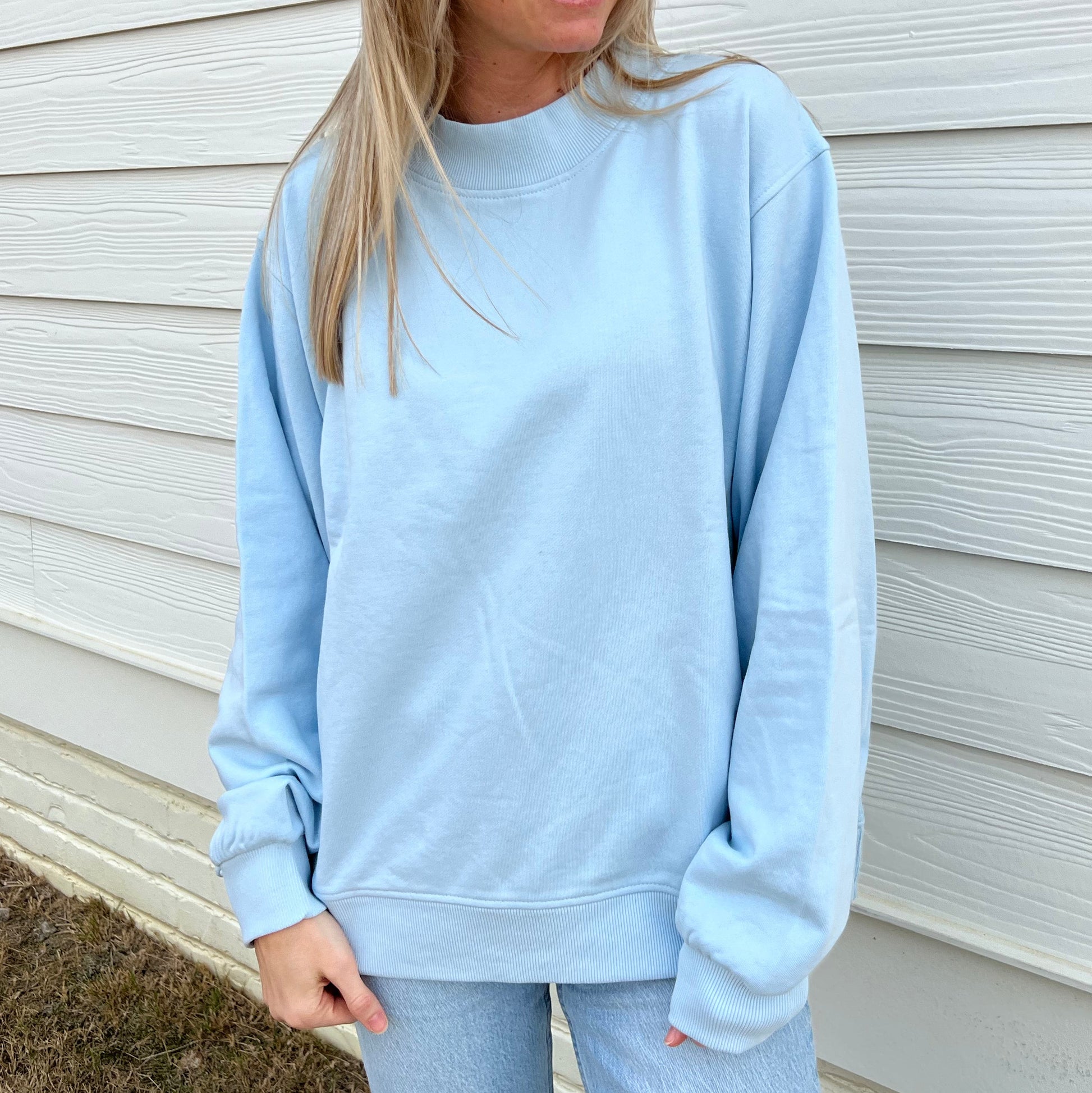 Nantucket Breeze Oversized French Terry Mockneck Ivy + Cloth