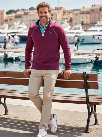 New Harbor Quarter Zip Effortless Comfort White Water Life
