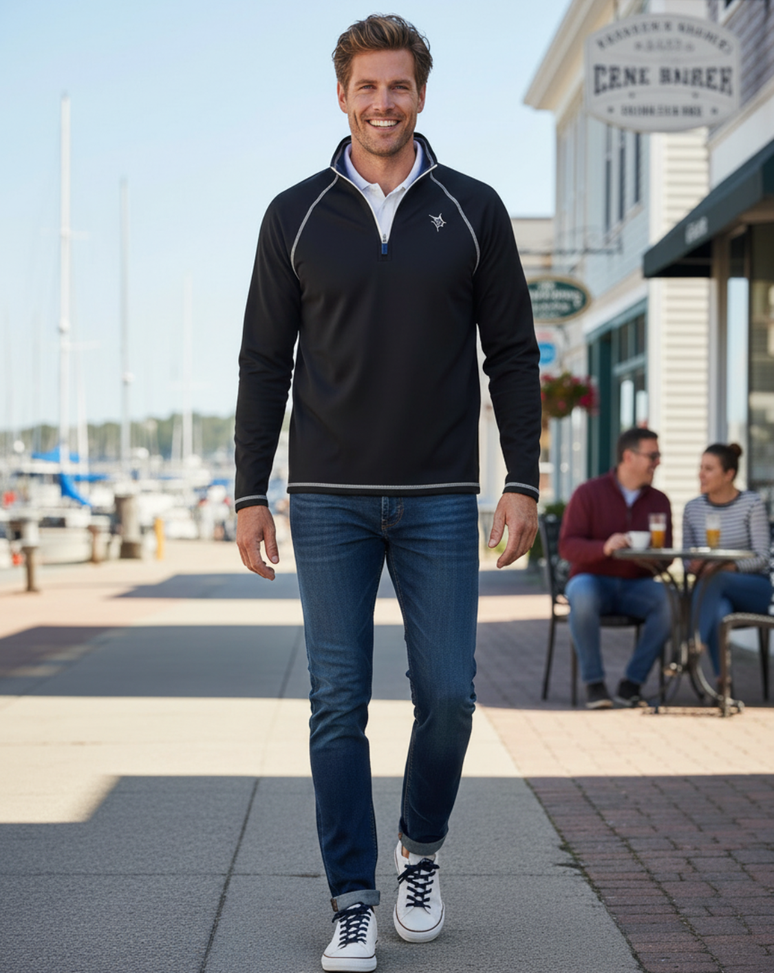 New Harbor Quarter Zip Effortless Comfort White Water Life