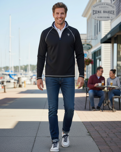 New Harbor Quarter Zip Effortless Comfort White Water Life