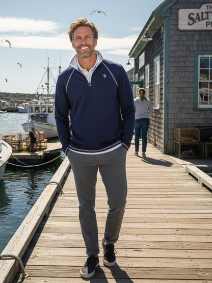 New Harbor Quarter Zip Effortless Comfort White Water Life