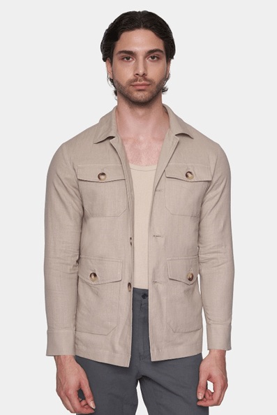 The Slim Safari Coat (Natural) Bright Moons