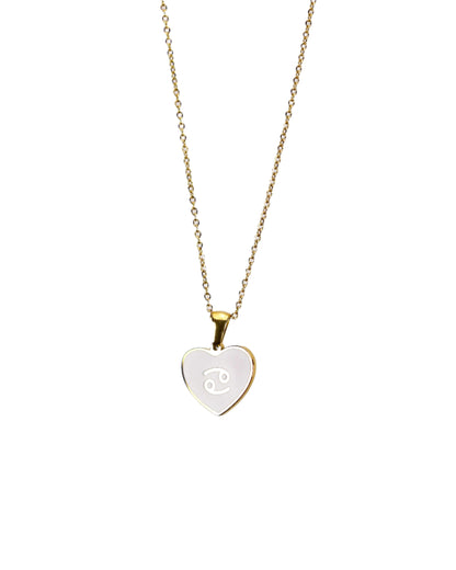 Zodiac Heart Pendant Necklace LUNAR VINES