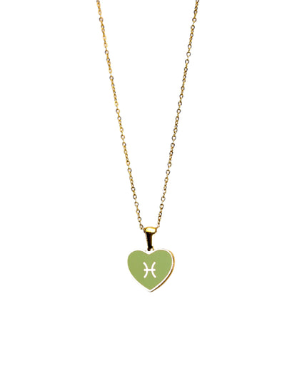 Zodiac Heart Pendant Necklace LUNAR VINES