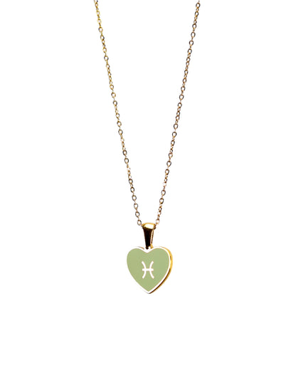 Zodiac Heart Pendant Necklace LUNAR VINES