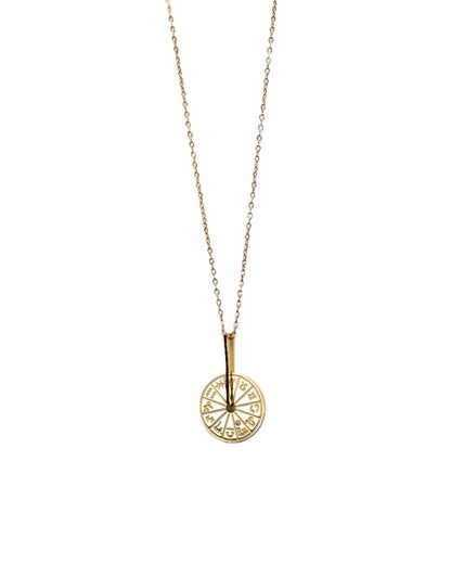 Horoscopes Crystal Inlaid Pendant Necklace LUNAR VINES
