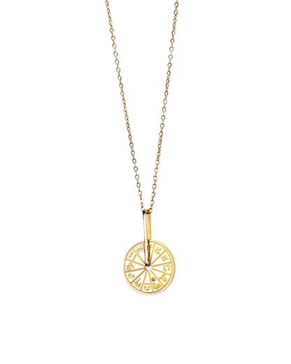 Horoscopes Crystal Inlaid Pendant Necklace LUNAR VINES