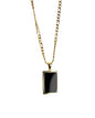 Square Natural Gemstone Pendant Necklace LUNAR VINES