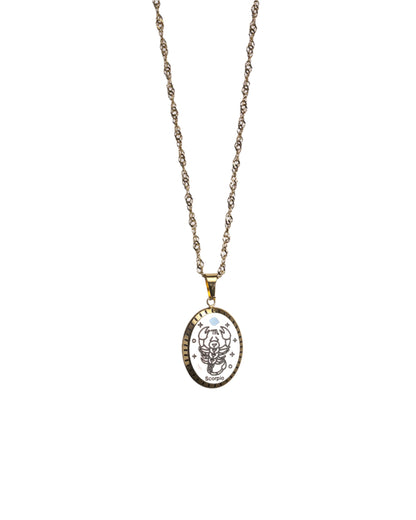 Vintage Zodiac Pendant Necklace LUNAR VINES
