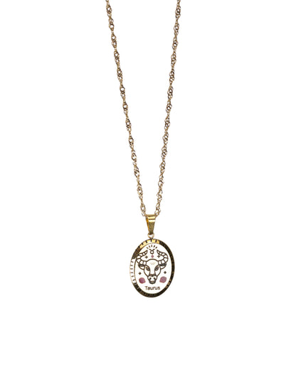 Vintage Zodiac Pendant Necklace LUNAR VINES