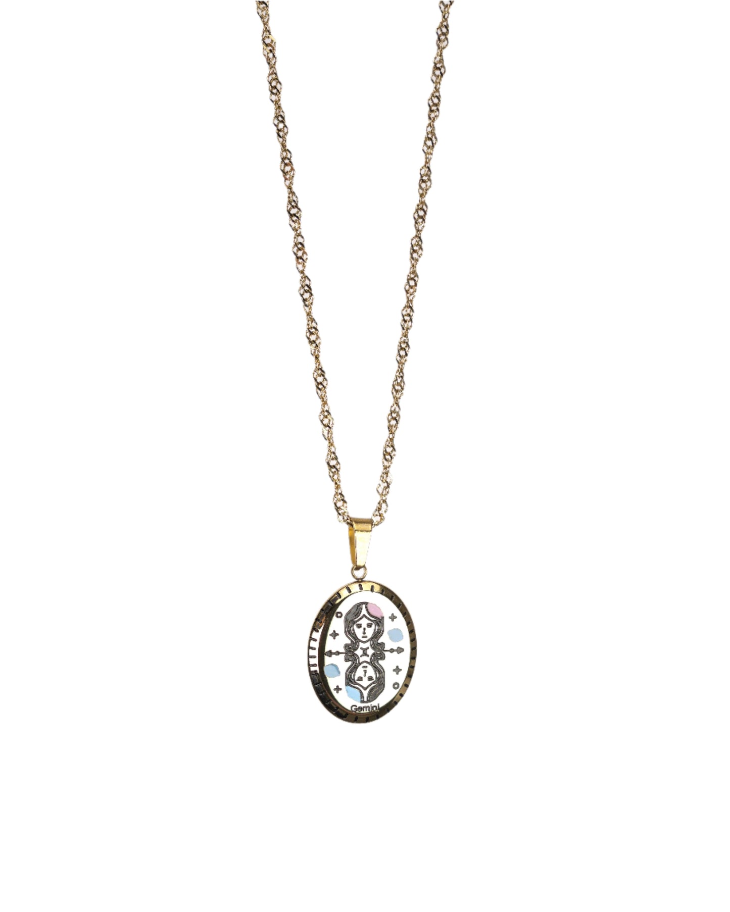 Vintage Zodiac Pendant Necklace LUNAR VINES