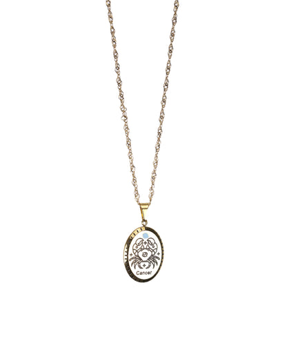 Vintage Zodiac Pendant Necklace LUNAR VINES