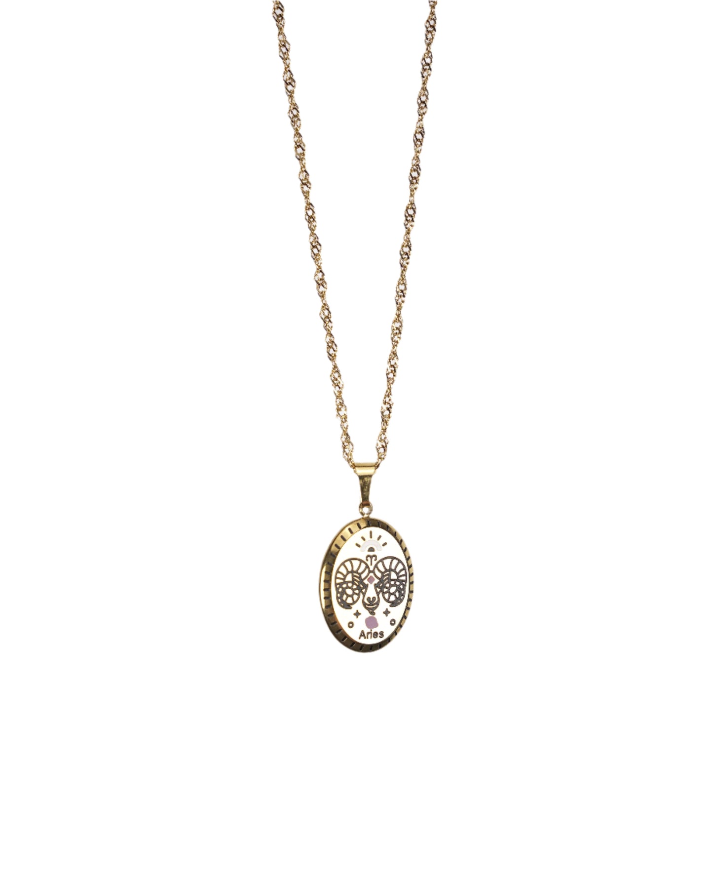 Vintage Zodiac Pendant Necklace LUNAR VINES