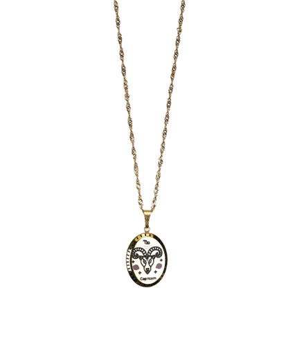 Vintage Zodiac Pendant Necklace LUNAR VINES