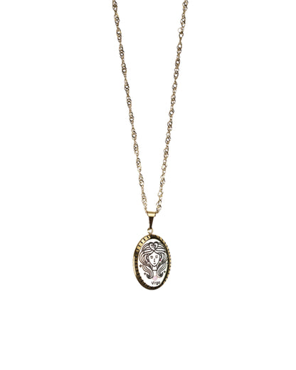 Vintage Zodiac Pendant Necklace LUNAR VINES