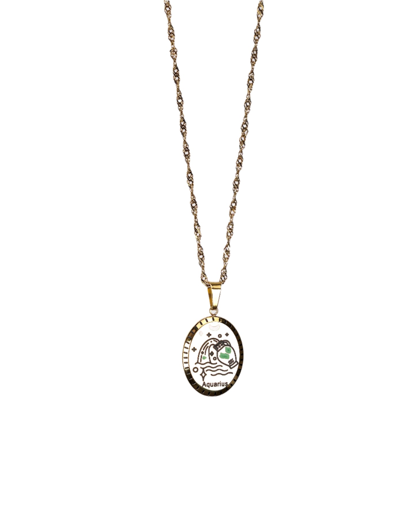 Vintage Zodiac Pendant Necklace LUNAR VINES