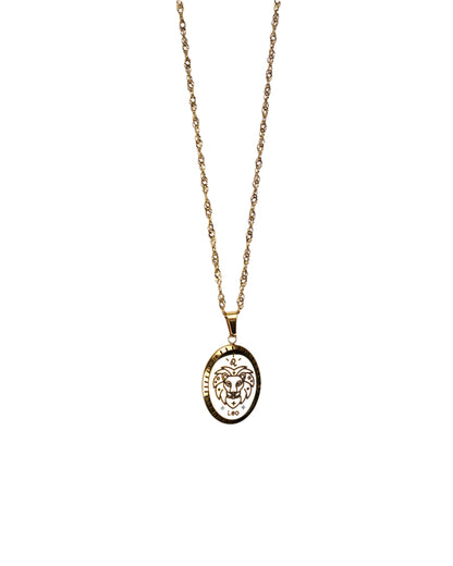 Vintage Zodiac Pendant Necklace LUNAR VINES