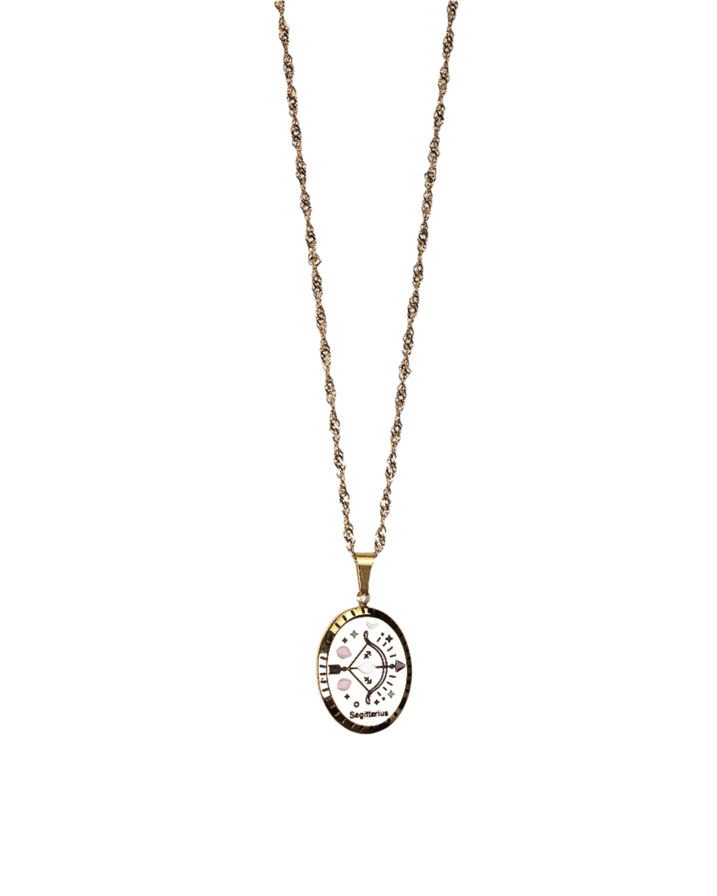 Vintage Zodiac Pendant Necklace LUNAR VINES