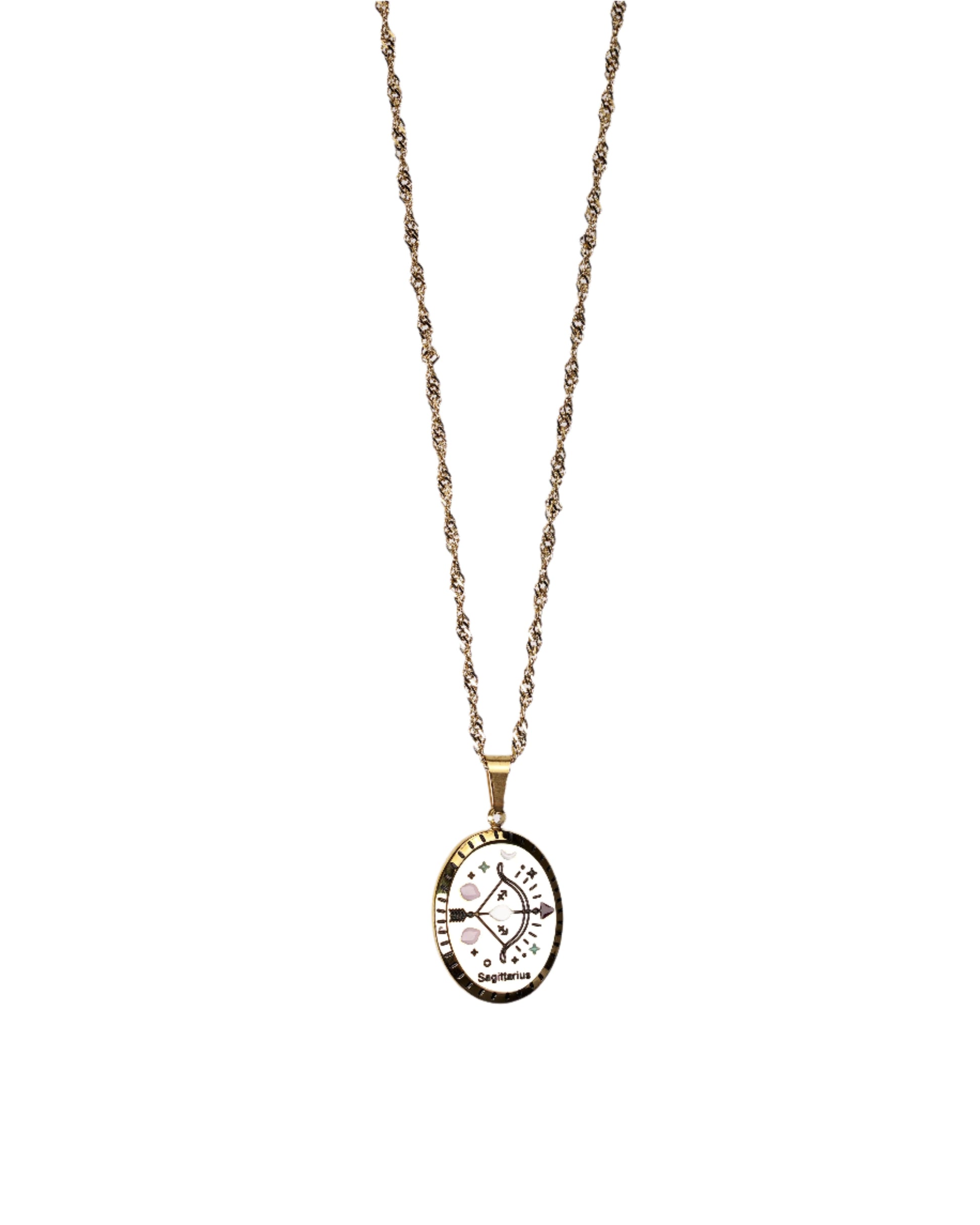 Vintage Zodiac Pendant Necklace LUNAR VINES