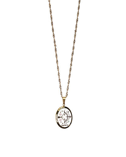 Vintage Zodiac Pendant Necklace LUNAR VINES