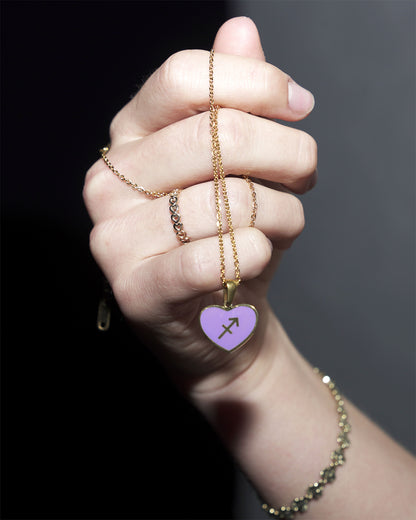 Zodiac Heart Pendant Necklace LUNAR VINES