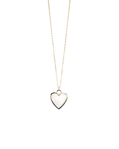 Small Heart Stone Pendant Necklace LUNAR VINES