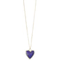 Small Heart Stone Pendant Necklace LUNAR VINES