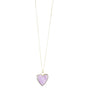 Small Heart Stone Pendant Necklace LUNAR VINES
