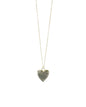Small Heart Stone Pendant Necklace LUNAR VINES