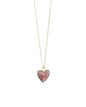 Small Heart Stone Pendant Necklace LUNAR VINES