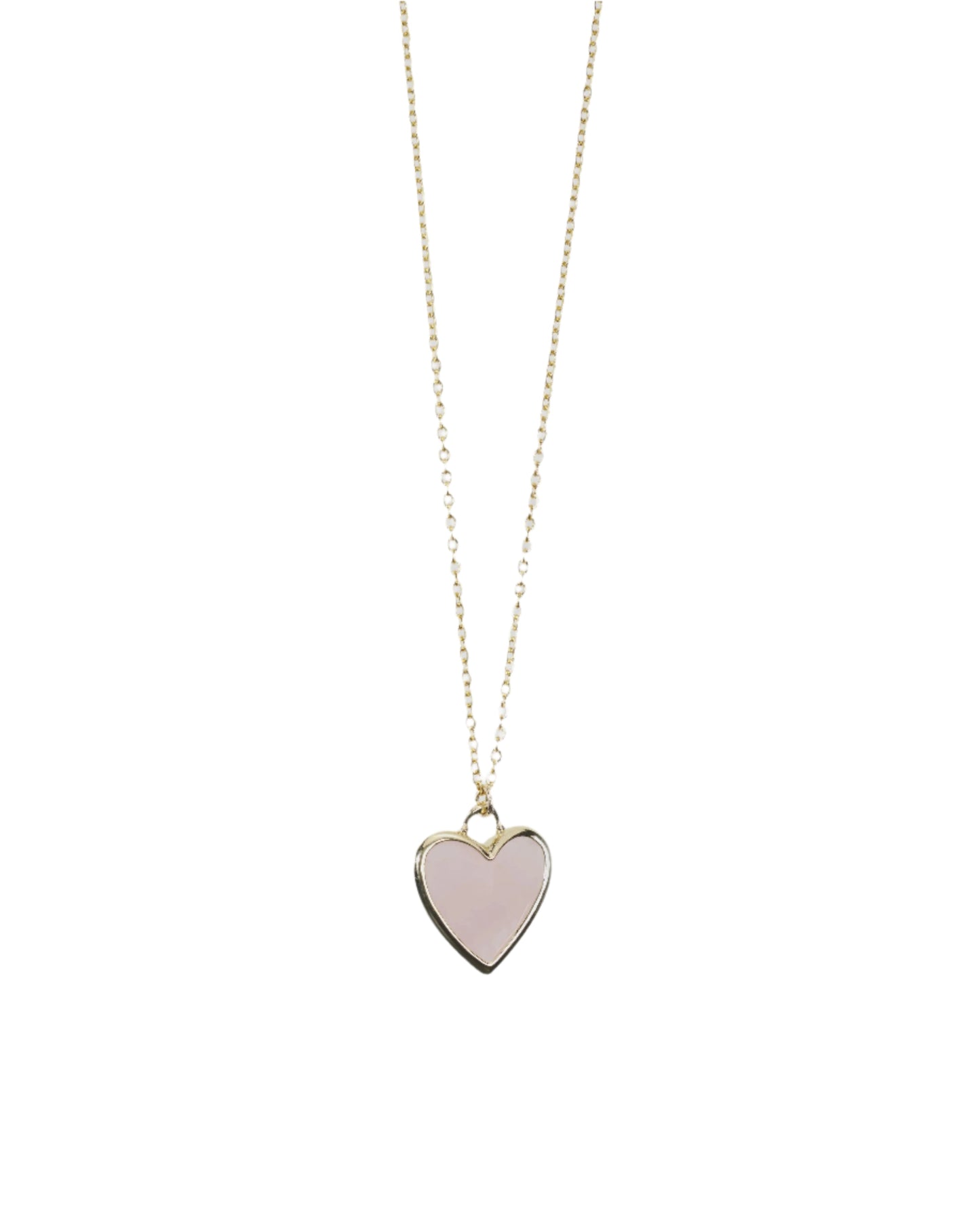 Small Heart Stone Pendant Necklace LUNAR VINES