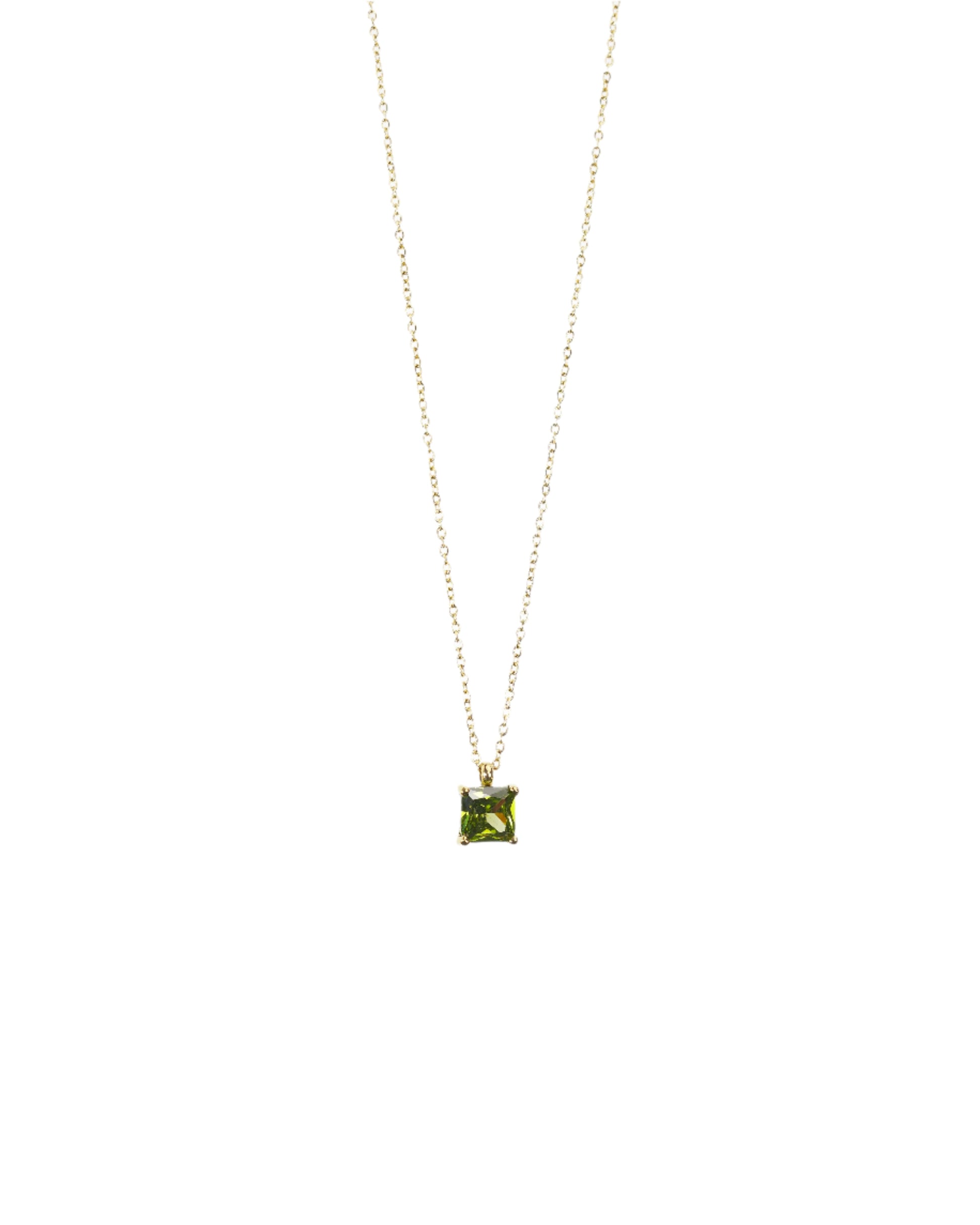 Colorful Cubic Zirconia Pendant Necklace LUNAR VINES