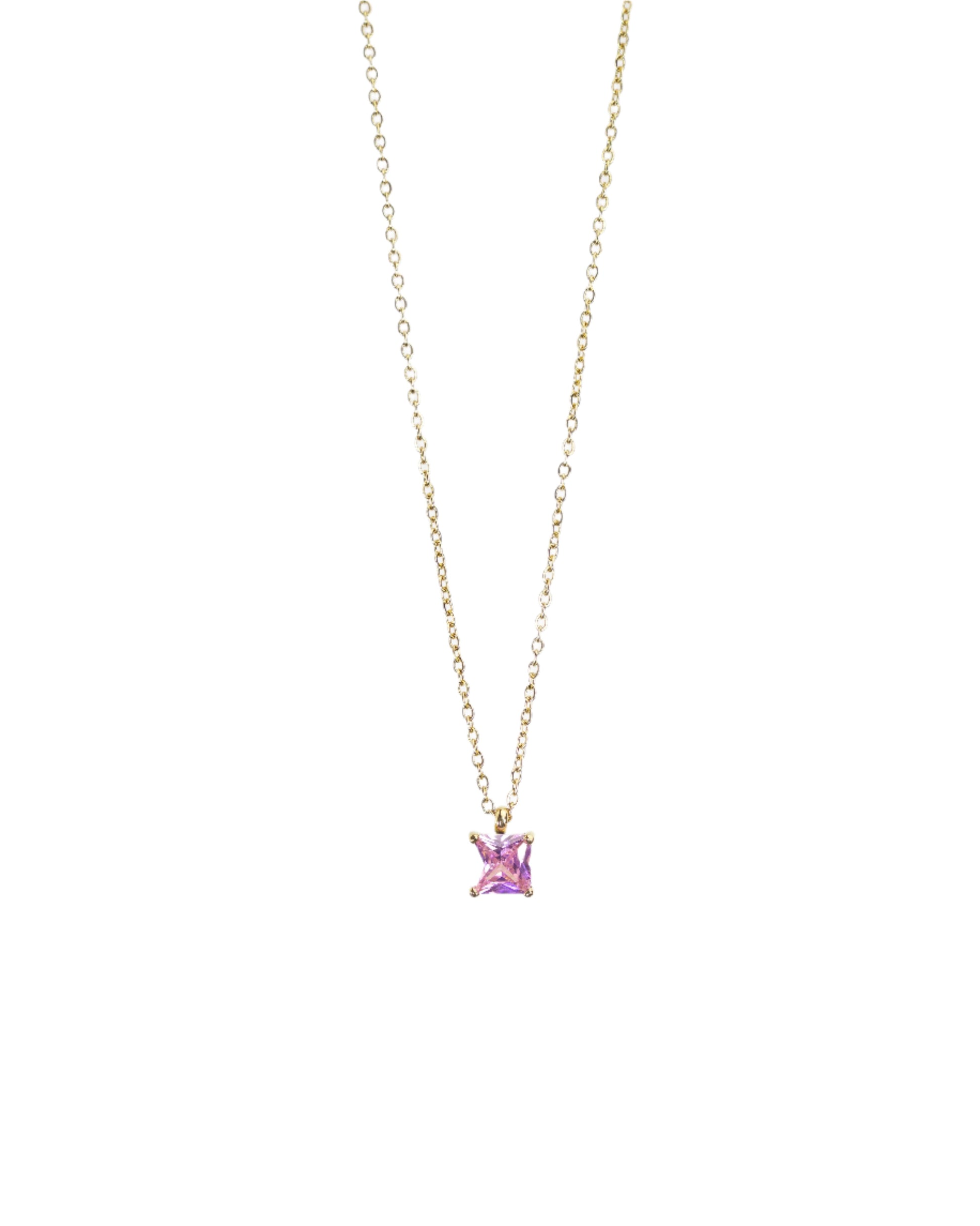 Colorful Cubic Zirconia Pendant Necklace LUNAR VINES