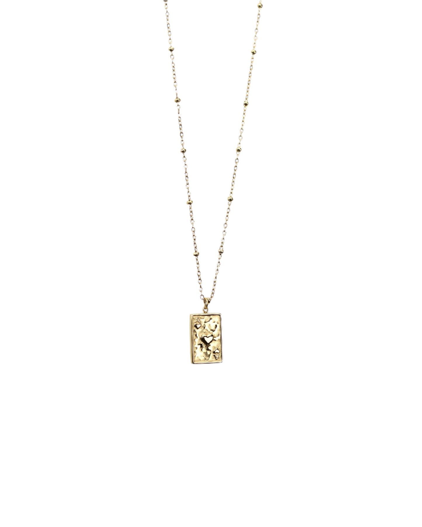 Square Pendant Heart Necklace LUNAR VINES