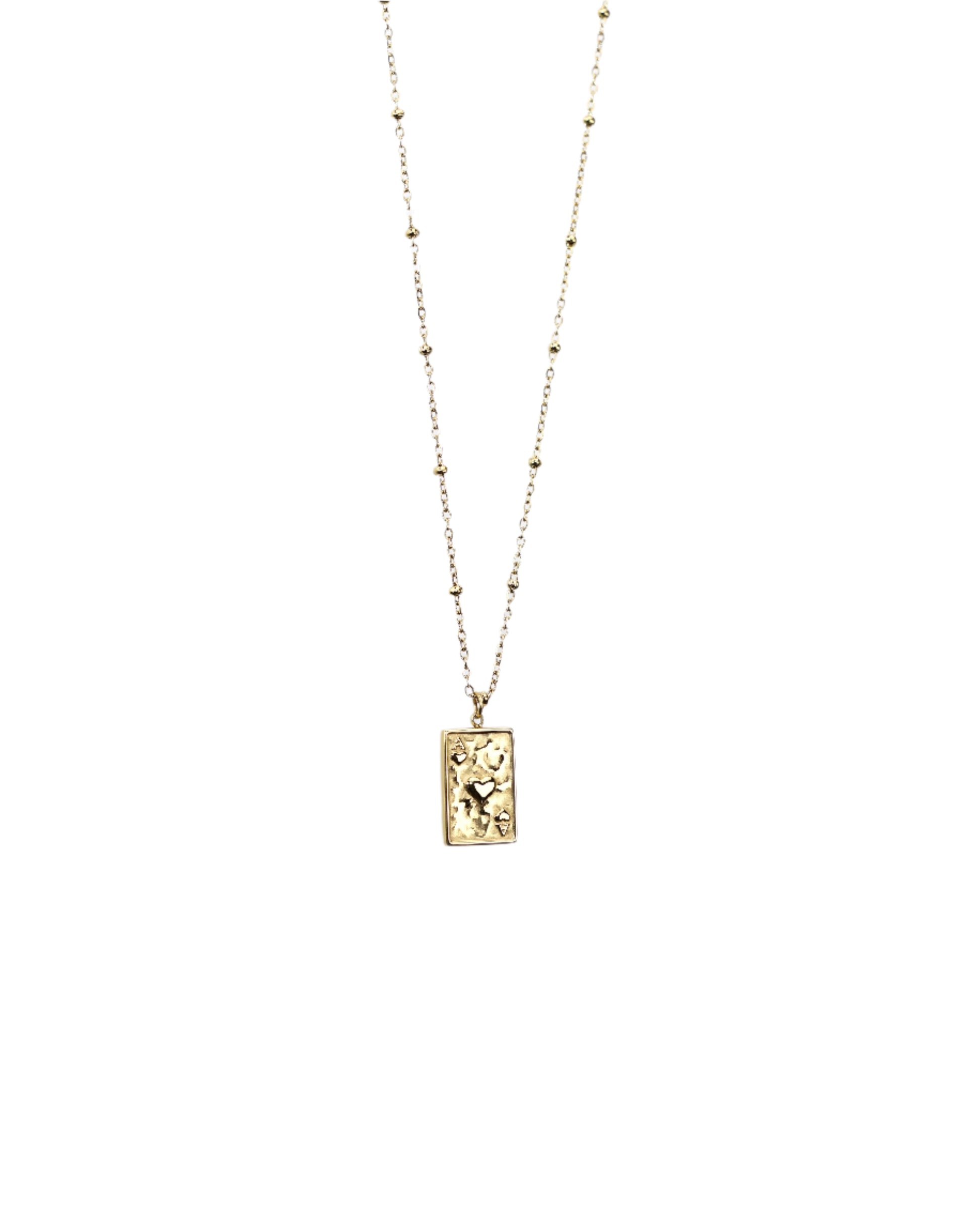 Square Pendant Heart Necklace LUNAR VINES
