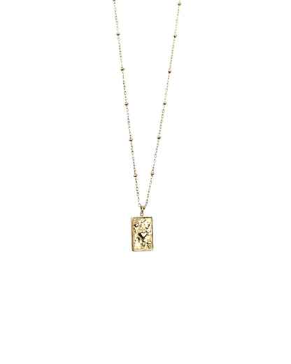 Square Pendant Heart Necklace LUNAR VINES