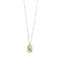 Square Pendant Heart Necklace LUNAR VINES