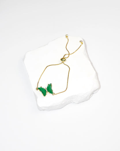 Dainty Butterfly Natural Gemstone Bracelet LUNAR VINES